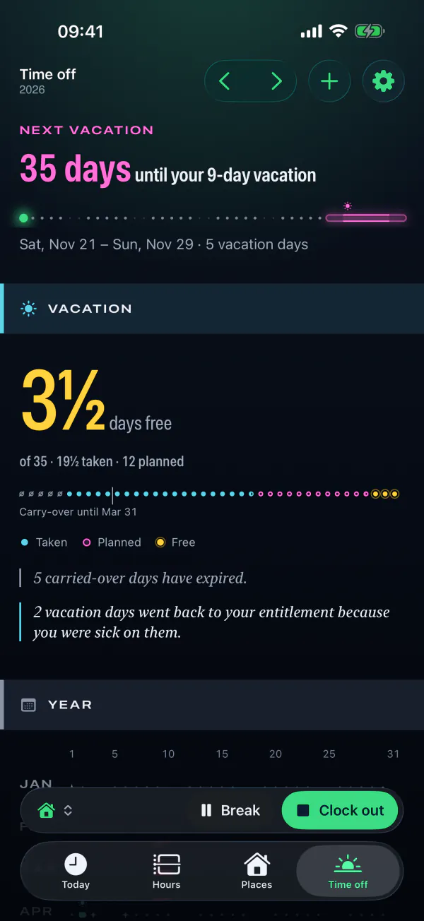 Time off
