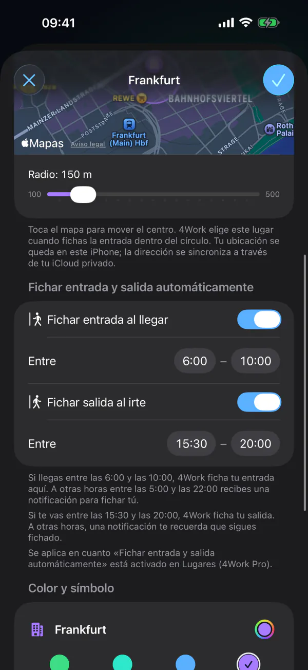 Fichaje automático y pregunta de la mañana (Pro)
