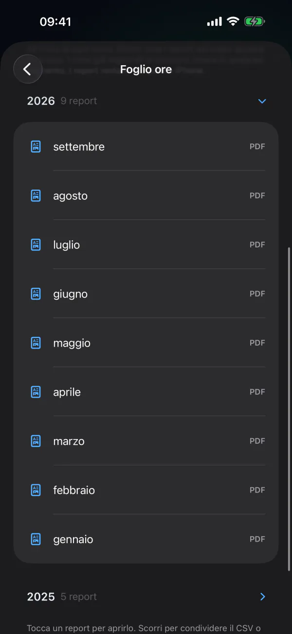 Fogli ore